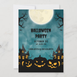 Poster av inbjudan till Spooky Halloween fest