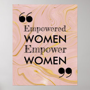Poster av inbyggda kvinnor med marmorerad inspirer