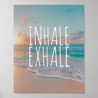 Poster av Inhale Exhale Caribbean Beach Paradise