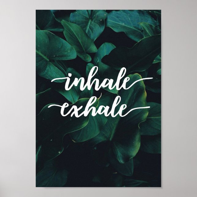 poster av inhale exhale yoga andlig fredsmeditat (Framsidan)