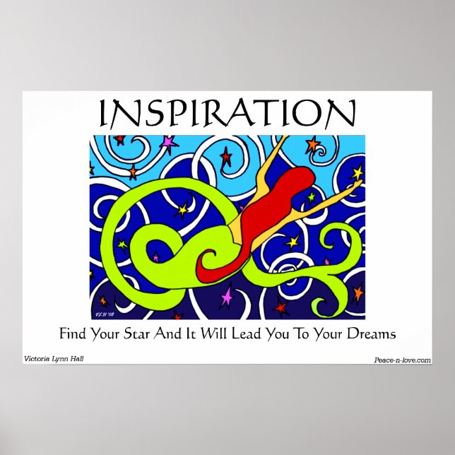 Poster av inspiration Sjöjungfru Art (Framsidan)