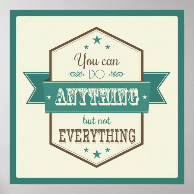 Poster av inspirationcitattypografi (Framsidan)