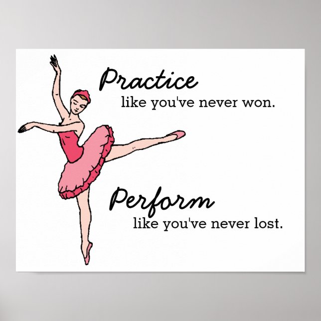 Poster av inspirationell Ballet Dancer (Framsidan)