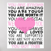 Poster av inspirationsbröstcancer