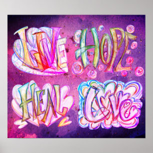 Poster av inspirationsskapande Ord Art
