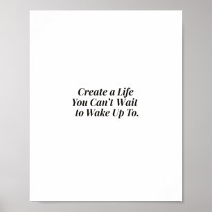 Poster av inspirationssoluppgång - "Skapa ett liv