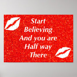 poster av inspirerande citattecken för söt