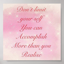 poster av inspirerande citattecken för söt