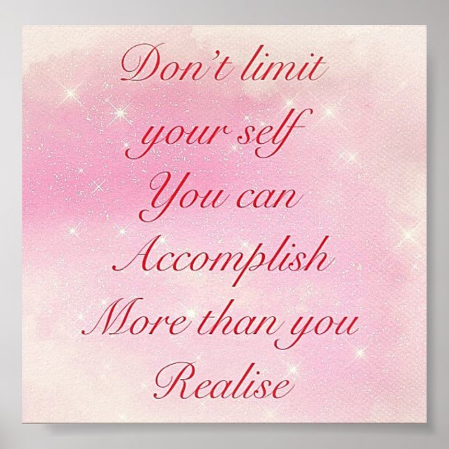 poster av inspirerande citattecken för söt (Framsidan)