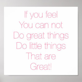 poster av inspirerande citattecken för söt