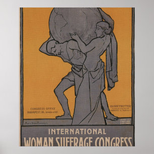 Poster av internationell Woman Suffrage Propaganda