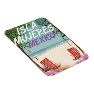 Poster av Isla Mujeres Mexico Beach Magnet