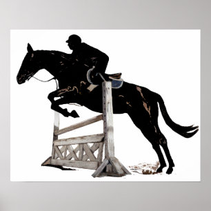 Poster av jakt/Jumper, häst & Rider