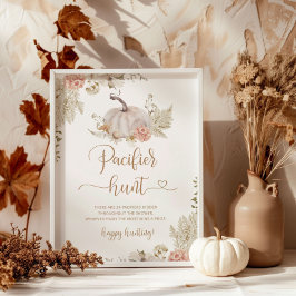 Poster av jakt på babyduschspel i Fall pumpkin Nap