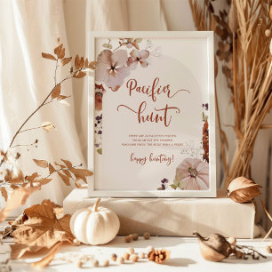 Poster av jakt på babyduschspel i Fall pumpkin Nap