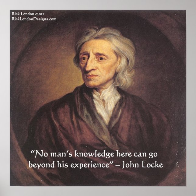 Poster av John Locke Experience/Knowledge Quote (Framsidan)