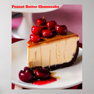 Poster av jordnötssmör Cheesecake AI Art