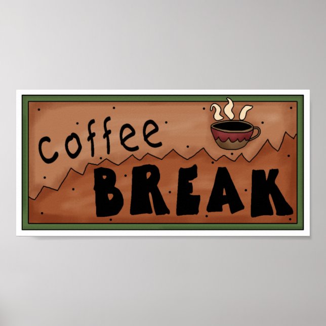 Poster av kaffebrytning (Framsidan)