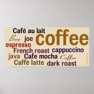 Poster av kaffemolnvägg