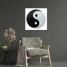 Poster av kinesisk Yin Yang Energy Duality