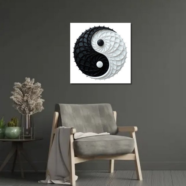 Poster av kinesisk Yin Yang Energy Duality (Skapare uppladdad)