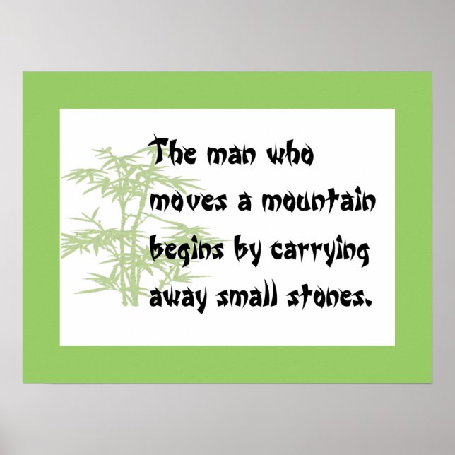 Poster av kinesiskt ordspråk (Framsidan)