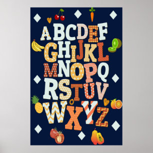 POSTER av klassrumsdiagram för ABC-alfabet homesch