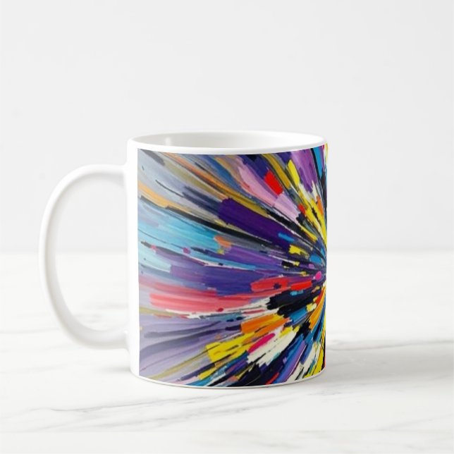 Poster av konstruktionsvägg för konst med uttryckl kaffemugg (Vänster)