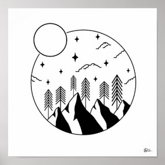 Poster av konstscenkonst