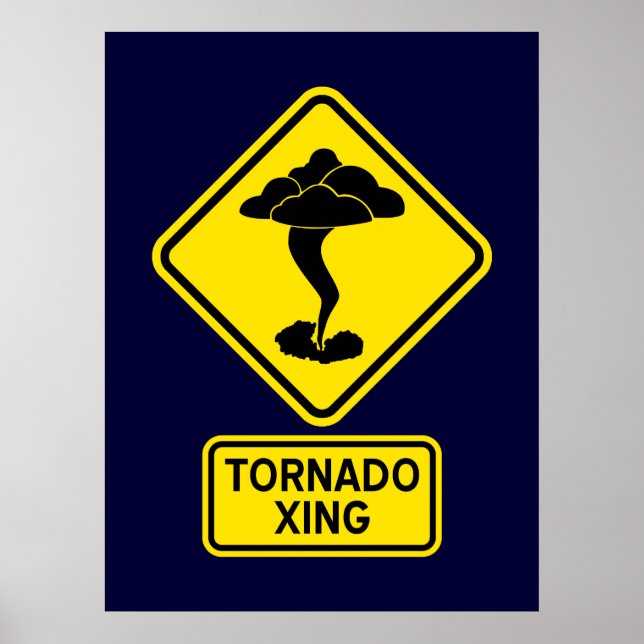 Poster av korsande tornado (Framsidan)