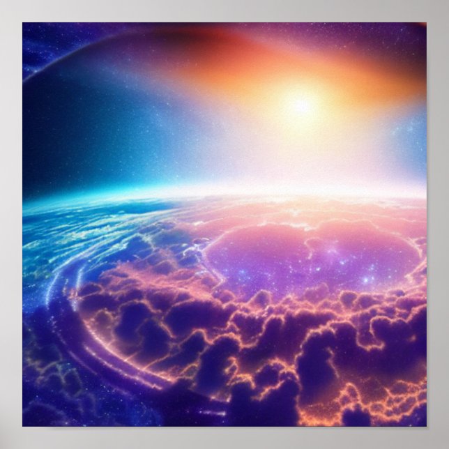 Poster av kosmisk födelse (Framsidan)