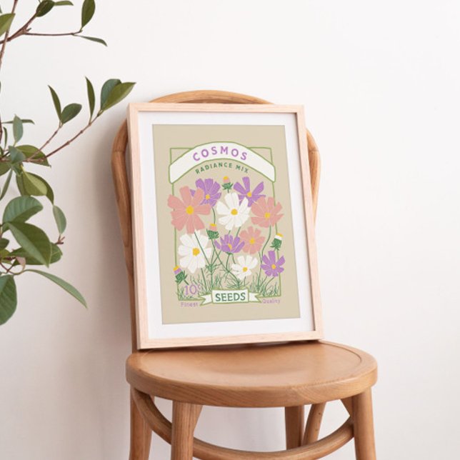Poster av kosmos Flowers Seed Packet (Skapare uppladdad)