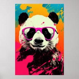 Poster av kryptisk Psychedelic Panda - Mesmerizing