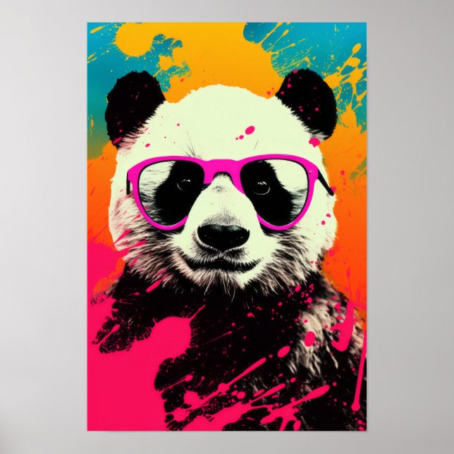 Poster av kryptisk Psychedelic Panda - Mesmerizing (Framsidan)