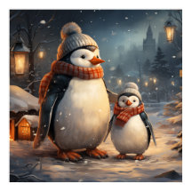 Poster av kutenta vinterscener