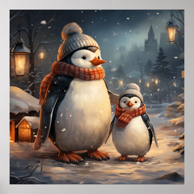 Poster av kutenta vinterscener (Framsidan)