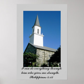 Poster av kyrkfoto med filippinier 4:13