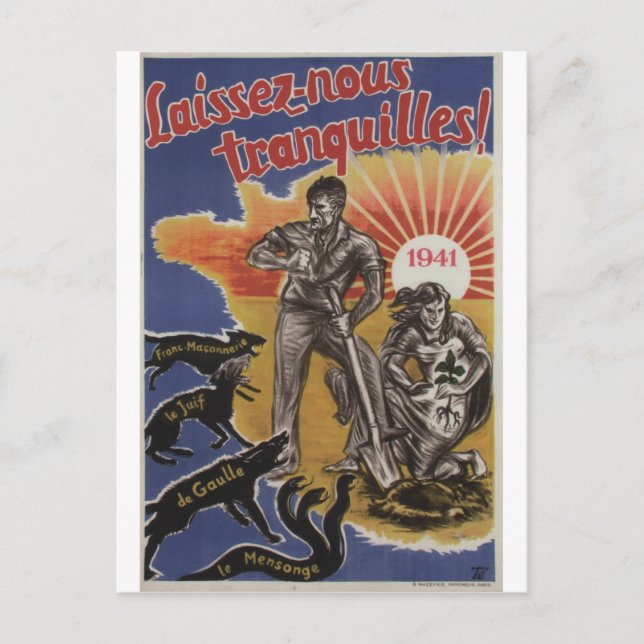 Poster av laissez-nous Propaganda Vykort (Framsida)