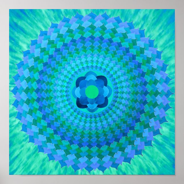Poster av lammblommor mandala (Framsidan)