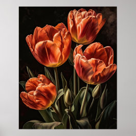 Poster av laxtulip Flowers Art Print