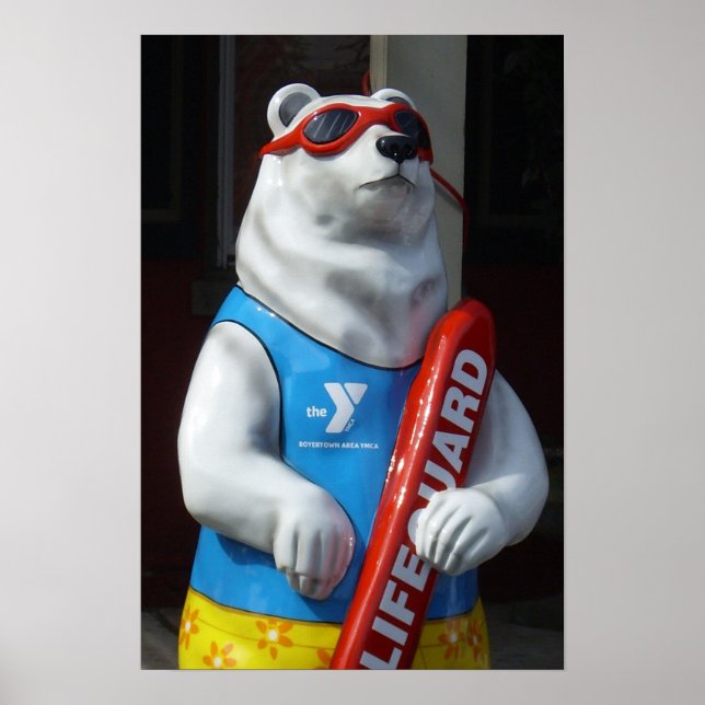 Poster av Lifeguard White Bear (Framsidan)
