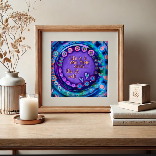 Poster av Lila Modern School med inspirationskunsk (Skapare uppladdad)