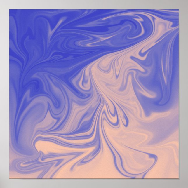 Poster av lila, Violet, Desert Sand Liquid Art (Framsidan)