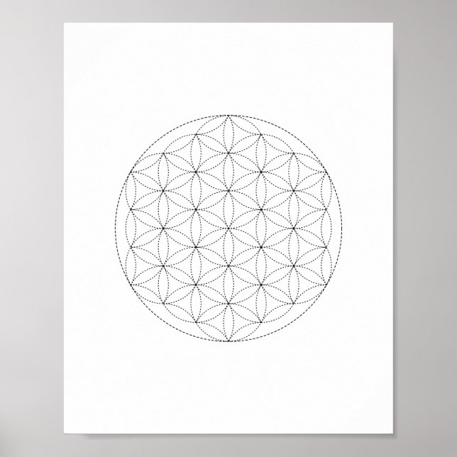 Poster av livets geometrimur i Helig (Framsidan)