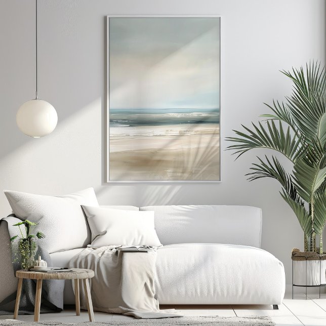 Poster av lugn Kustströ | Modern Sjölandskap Art (Skapare uppladdad)