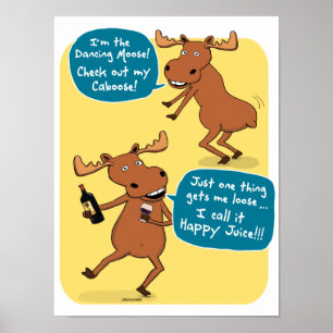 Poster av Lunt Drunk Dancing Moose