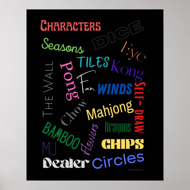Poster av Mahjong Ord (Framsidan)