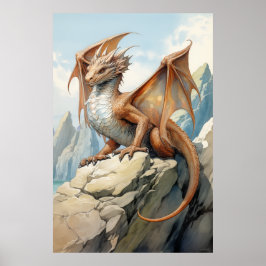 Poster av Majestic Knucker Dragon Lounging
