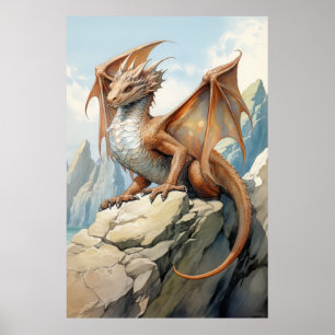 Poster av Majestic Knucker Dragon Lounging