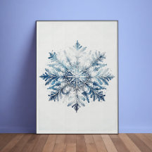 Poster av majestisk snöflinga